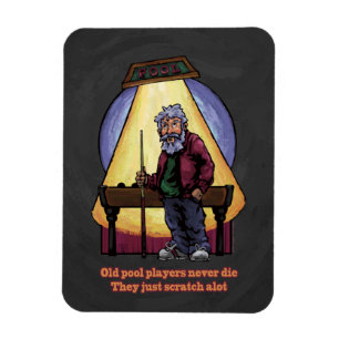 Oude poolspelers magneet