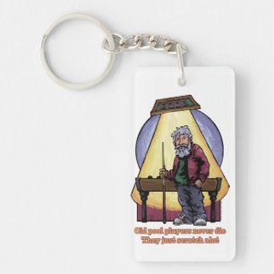 Oude poolspelers sleutelhanger