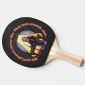 Oude poolspelers tafeltennisbatje (Zijkant)