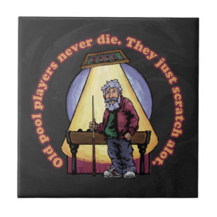 Oude poolspelers tegeltje