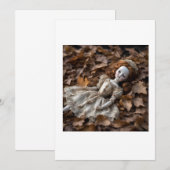 oude pop in het Halloween bos Kaart (Voorkant / Achterkant)