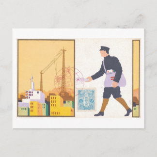 Oude Postbode, 1922, Japan Briefkaart