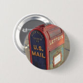 Oude postbus ronde button 5,7 cm (Voorkant /achterkant)