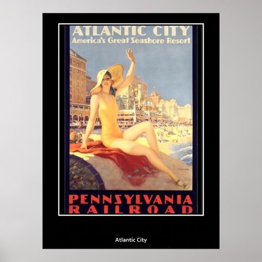 Oude poster Atlantic City (Voorkant)