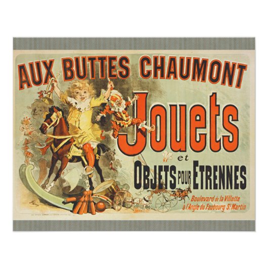 Oude Poster Franse Speelgoed Joets Vrienden Perfect Poster (Voorkant)