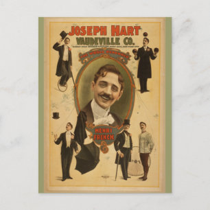 Oude Poster - Joseph Hart Vaudeville Co - 1899 Briefkaart
