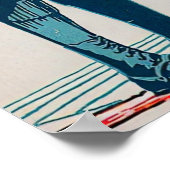 Oude poster Skiing 1924 in Montreal wintersport (Hoek)