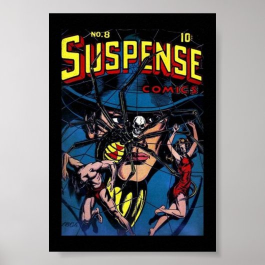 Oude Poster Strips Boekomslagen Spanning (Voorkant)