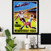 Oude poster Voetbal retro (Thuiskantoor)