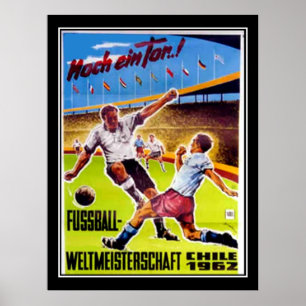 Oude poster Voetbal retro