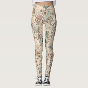 Oude Postzegels Leggings