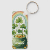 Oude Pot met Goud en Regenboog Sleutelhanger (Achterkant)