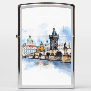 Oude Praag, Karelsbrug waterverf