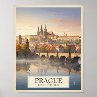 Oude Praag Tsjechië Reisposter Poster