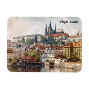 Oude Praag Tsjechië Stadsschildering Magneet