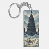 Oude Prambanan Hindoe Tempel Java Indonesië Sleutelhanger (Voorkant Links)