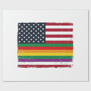 Oude Pride-vlag Vervallen Vector T-shirt ontwerp_ Cadeaupapier