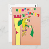 Oude prinses in Tower Grappige Verjaardag Briefkaa Briefkaart (Voorkant / Achterkant)