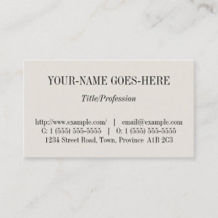 , oude, professionele stijl visitekaartje