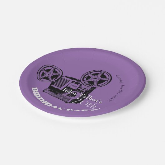 Oude projector — 70e verjaardag Papieren Bord (Gekanteld)