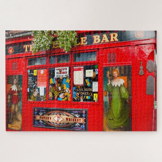 Oude pubs in Dublin. Ierland legpuzzel (Horizontaal)