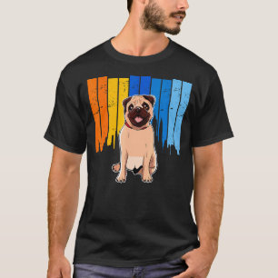 Oude Pugs Mops Carlin Hondenras Schattig T-shirt
