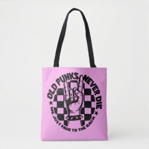 Oude PUNKS sterven nooit Punk Rock Music Legend Cu Draagtas