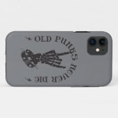 Oude punks sterven nooit skeleton rock op gothic Case-Mate iPhone case (Achterkant (horizontaal))
