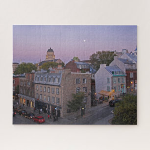 Oude Quebec City op Twilight Design Puzzle Legpuzzel