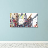 Oude Quebec City Waterverf Print #1 (Insitu (Houten vloer))