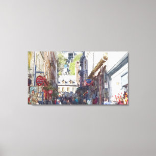 Oude Quebec City Waterverf print #1