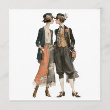 Oude queer mode modellen 3 - decoupage vel,