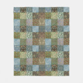 Oude quilt patchwork William Morris patroon Fle Fleece Deken (Voorkant)