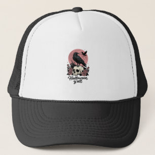 Oude Raaf Schedel Halloween Y'all Trucker Pet