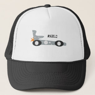 Oude Racerauto Stofblauw Trucker Pet