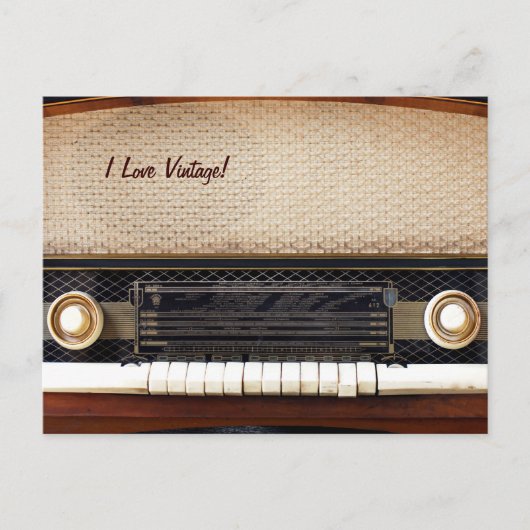 Oude radio briefkaart (Voorkant)