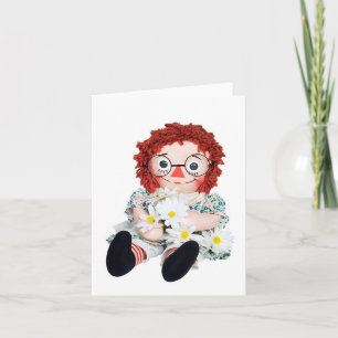 Oude Rag Doll met Daisies Kaart