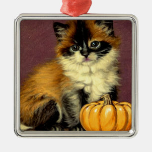 Oude-Ragdoll Halloween-kat Metalen Ornament