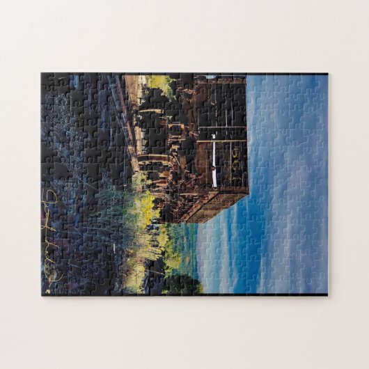 Oude railauto Puzzle Legpuzzel (Horizontaal)