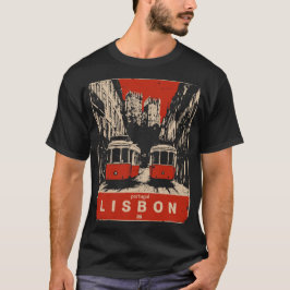 Oude rails: Lissabon in lijnen T-shirt
