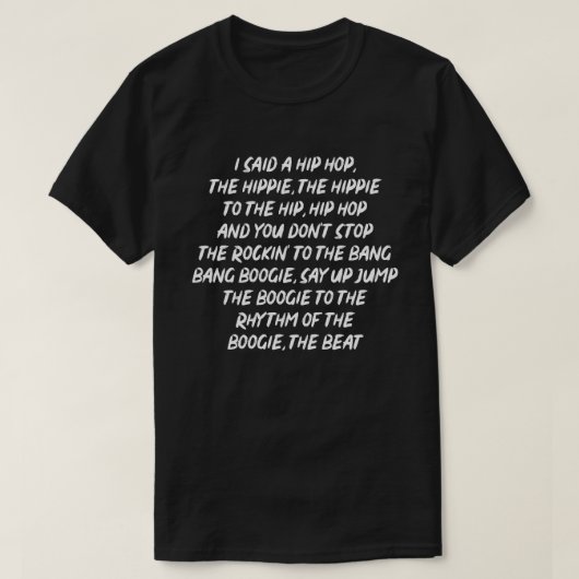 Oude Rap Hip Hop Lyric Quote T-shirt (Design voorkant)