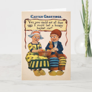 Oude rare Pasen kaart voor kinderen