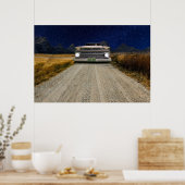 Oude  Rat Rod Pickup Truck Zombie Driver Poster (Keuken)