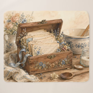 Oude Receptendoos Cottage Keuken Sherpa Deken