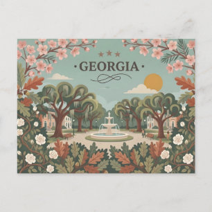 Oude reis door de staat Georgia Feestdagenkaart