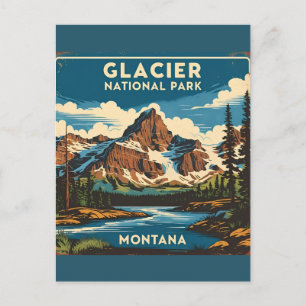 Oude Reis Glacier National Park Montana Briefkaart