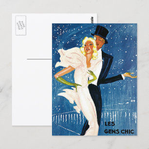 Oude Reis, Liefdesromantiek Winter in Monte Carlo Briefkaart