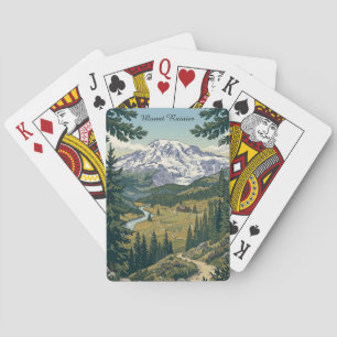 Oude Reis Mount Rainier Nationaal Park Pokerkaarten
