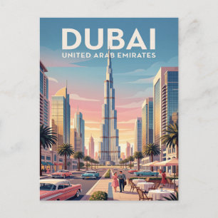 Oude Reisansichtkaart Dubai Briefkaart