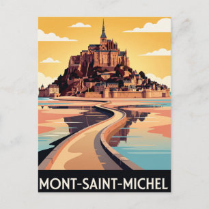 Oude Reisbriefkaart Mont-Saint-Michel Briefkaart